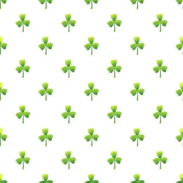 Green shamrock clover pattern representing luck and irish tradition Stock Illustration