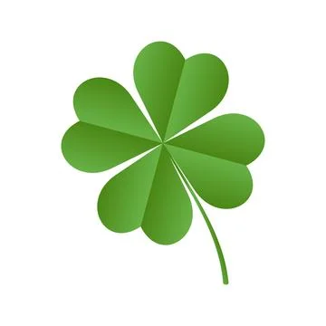 Green shamrock. Clover on a white background isolated. A symbol of Ireland Stock Illustration