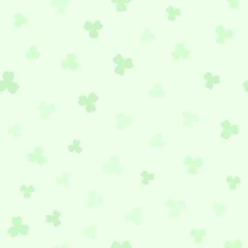 Green shamrock pattern. Seamless vector background Stock Illustration