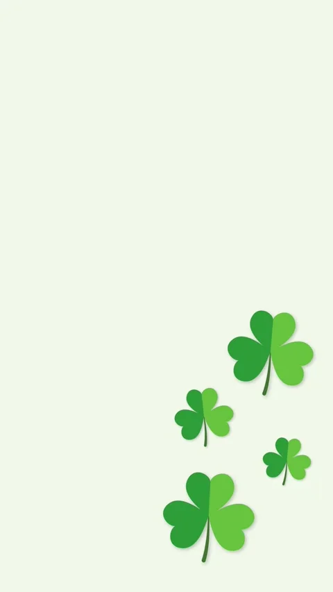 Green shamrocks background with copy space for St. Patrick's Day. Stock Footage 328694659