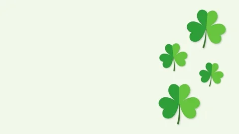 Green shamrocks background with copy space for St. Patrick's Day. Stock Footage 328694660