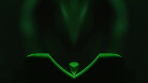 Green Shape Changing and Moving Reflection Stock Footage 255680108