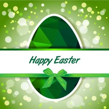 Green shape eggs Easter gift Stock Illustration