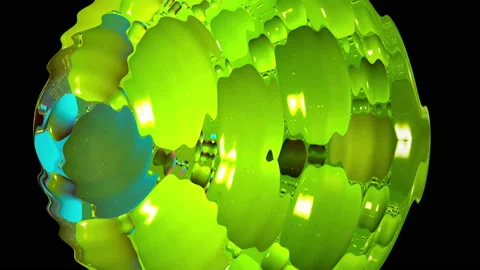 Green shape sphere over black Stock Footage 138329584