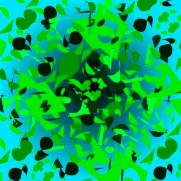 Green shapes abstract vector illustration Stock Illustration