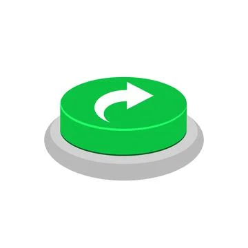 Green share button. isolated on a white background. object vector illustratio Illustrazione stock