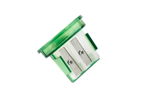 Green sharpener isolated on white background Stock Photos