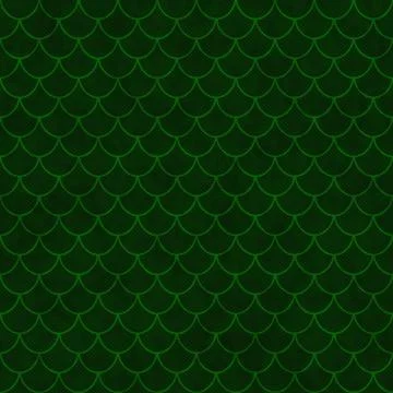 Green shell tiles pattern repeat background Illustrazione stock