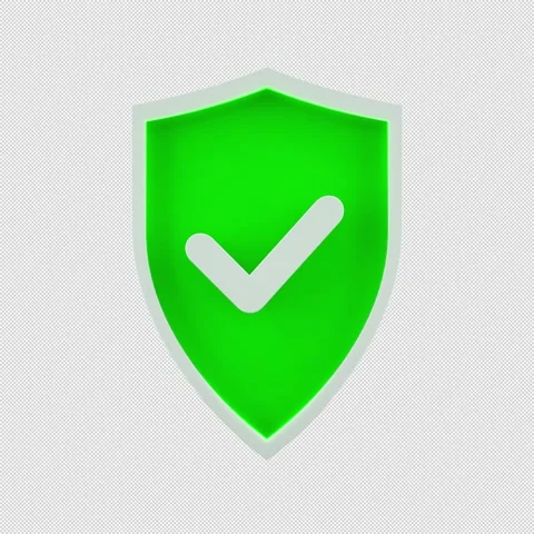 Green Shield Icon Stock Footage 301570564