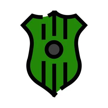 Green shield icon symbolizing protection defense and security Stock Illustration
