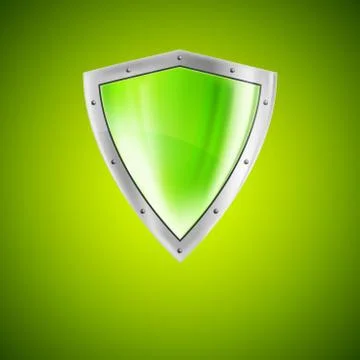 Green shield Stock Illustration