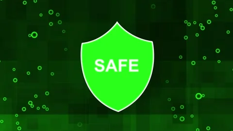 Green shield safe cybersecurity concept background animation. Green shield .. Stock Footage 337815803