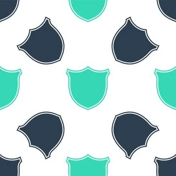 Green Shield security icon isolated seamless pattern on white background イラスト素材