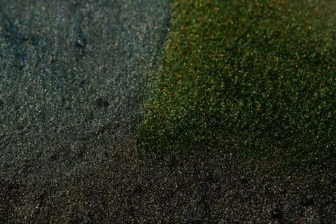 Green shimmer texture with dark gradient Stock Photos
