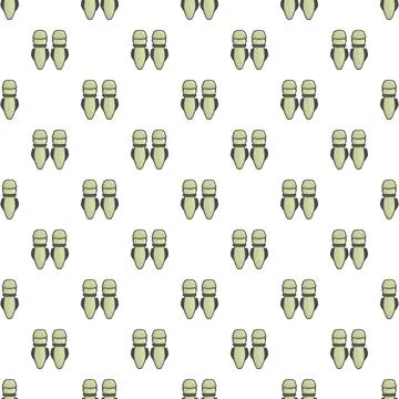 Green shin guards pattern for soccer protection equipment Stock Illustration