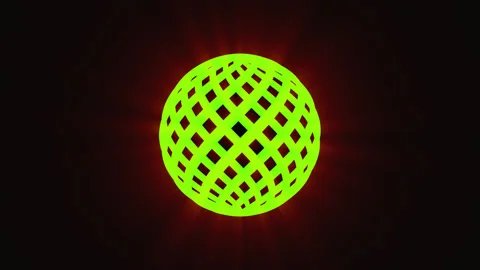 Green shine sphere background footage Video stock 201960747