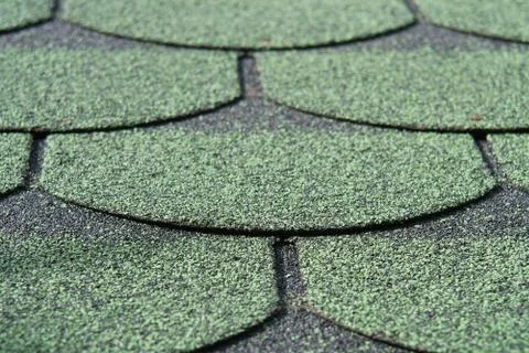 Green shingle background pattern close-up Stock Photos