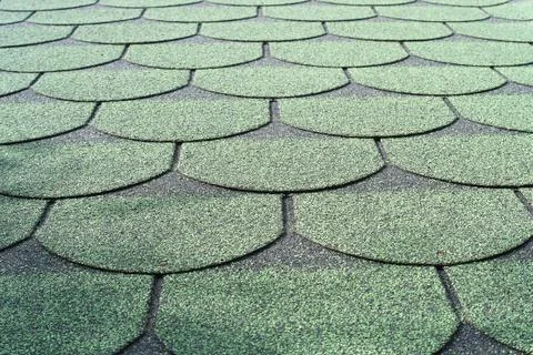 Green shingle background Stock Photos