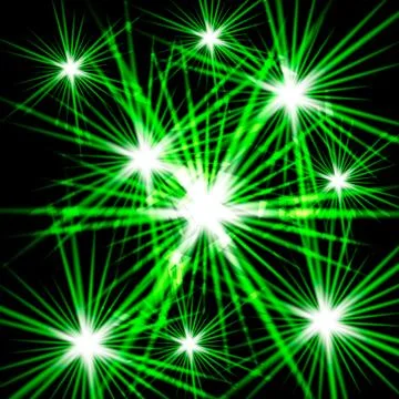 Green shining cosmic light Stock Illustration