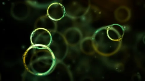 Green Shining Dark Circles Stock Footage 97405756