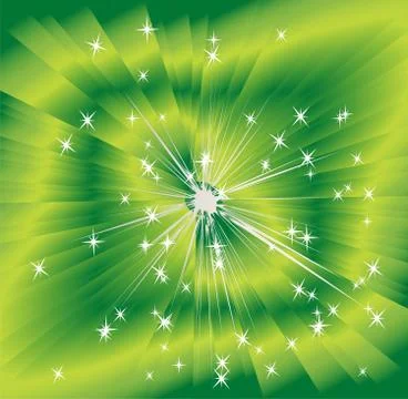 Green shining magic vector light background Stock Illustration