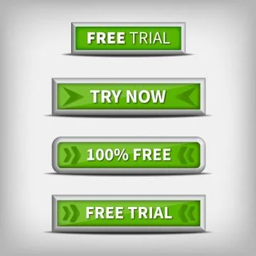 Green shiny 3D button with frame Stock-Illustration