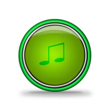 Green shiny button with elements,  design for website. Stock Illustration