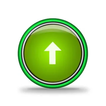Green shiny button with elements,  design for website. Stock Illustration