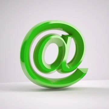 Green shiny e-mail symbol Stock Illustration