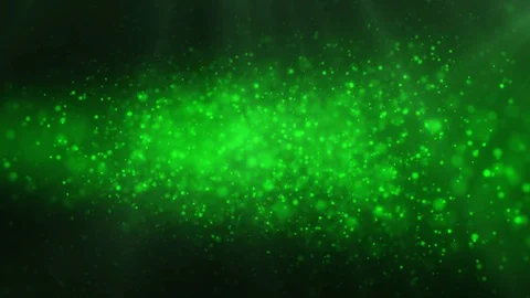 Green shiny glowing glitter background. Dust, particles green colored Stock Footage 113529601