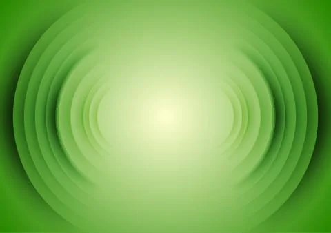Green shiny technology background with abstract round shapes Stock Illustration