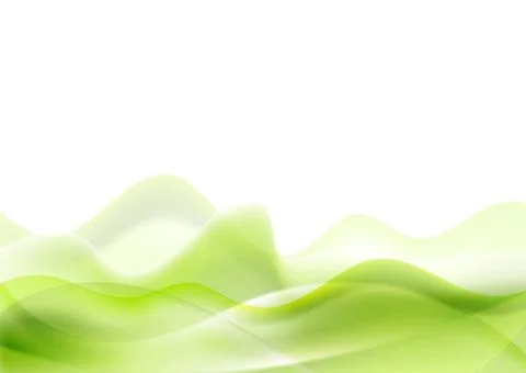 Green shiny waves on white background Green shiny waves on white backgroun... Stock Photos
