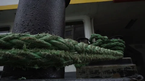 Green ship rope Stock Footage 118050495