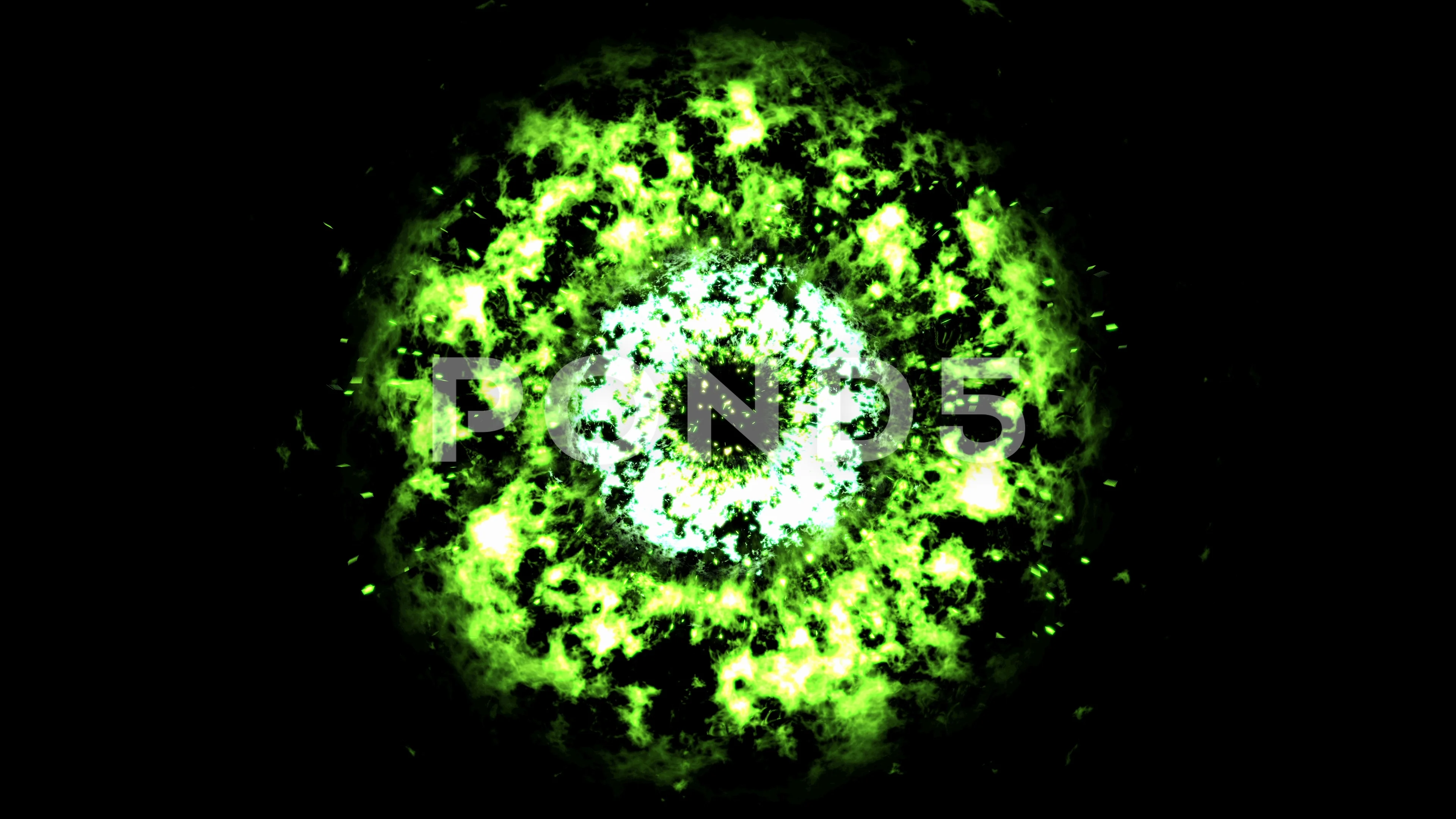Green shock wave animation of energy bal... | Stock Video | Pond5
