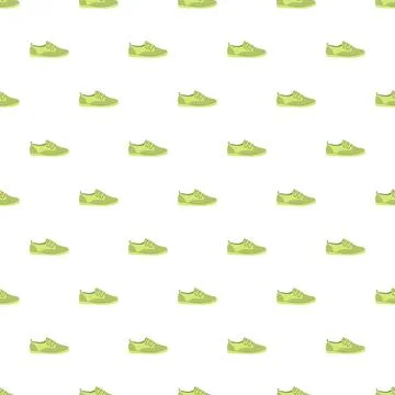 Green shoe pattern seamless Stock Illustration