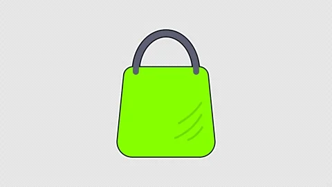 Green shopping bag 스톡 동영상 335399151