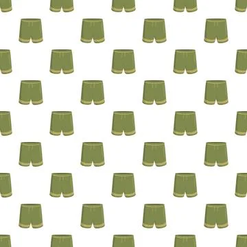 Green short pants repeating pattern for fabric design Stock Illustration