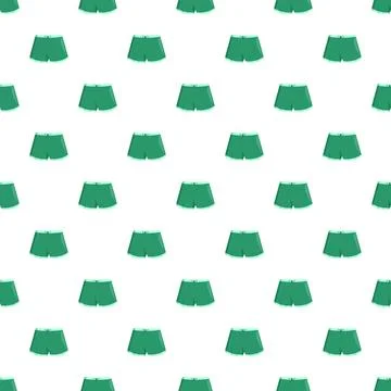 Green shorts uniform repeating pattern on white background 스톡 일러스트