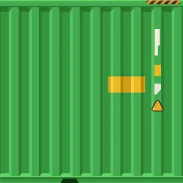 Green side wall of metal container Stock Illustration