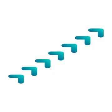 Green sideway icon, isometric style Stock Illustration