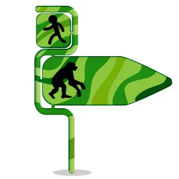 Green sign on white background.Vector. Stock Illustration