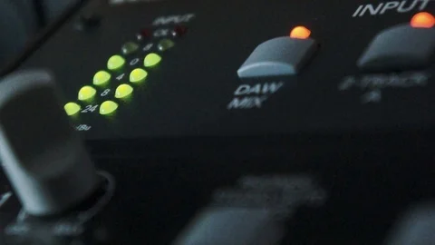 Green Signal Led Meter Indicator Close Up Stock Footage 97401605