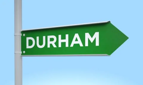 Green signpost durham Stock Illustration