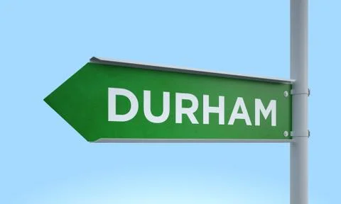 Green signpost durham 스톡 일러스트