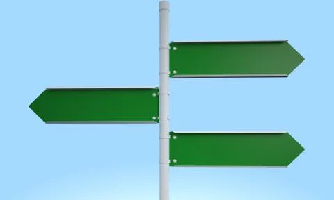 Green signpost Stock Illustration