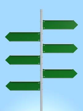Green signpost 스톡 일러스트