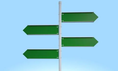 Green signpost 스톡 일러스트