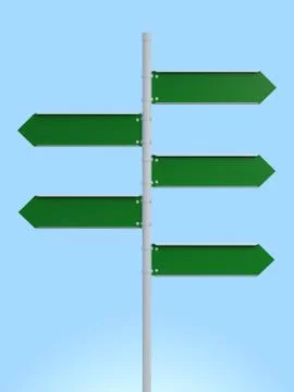 Green signpost Stock Illustration