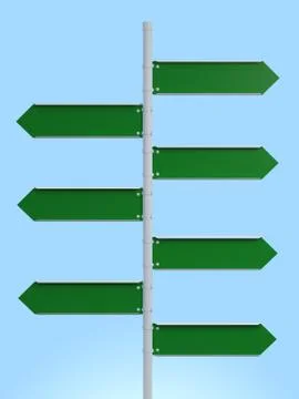 Green signpost Stock Illustration