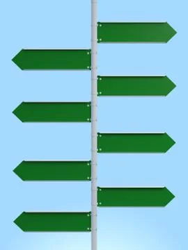Green signpost Stock Illustration